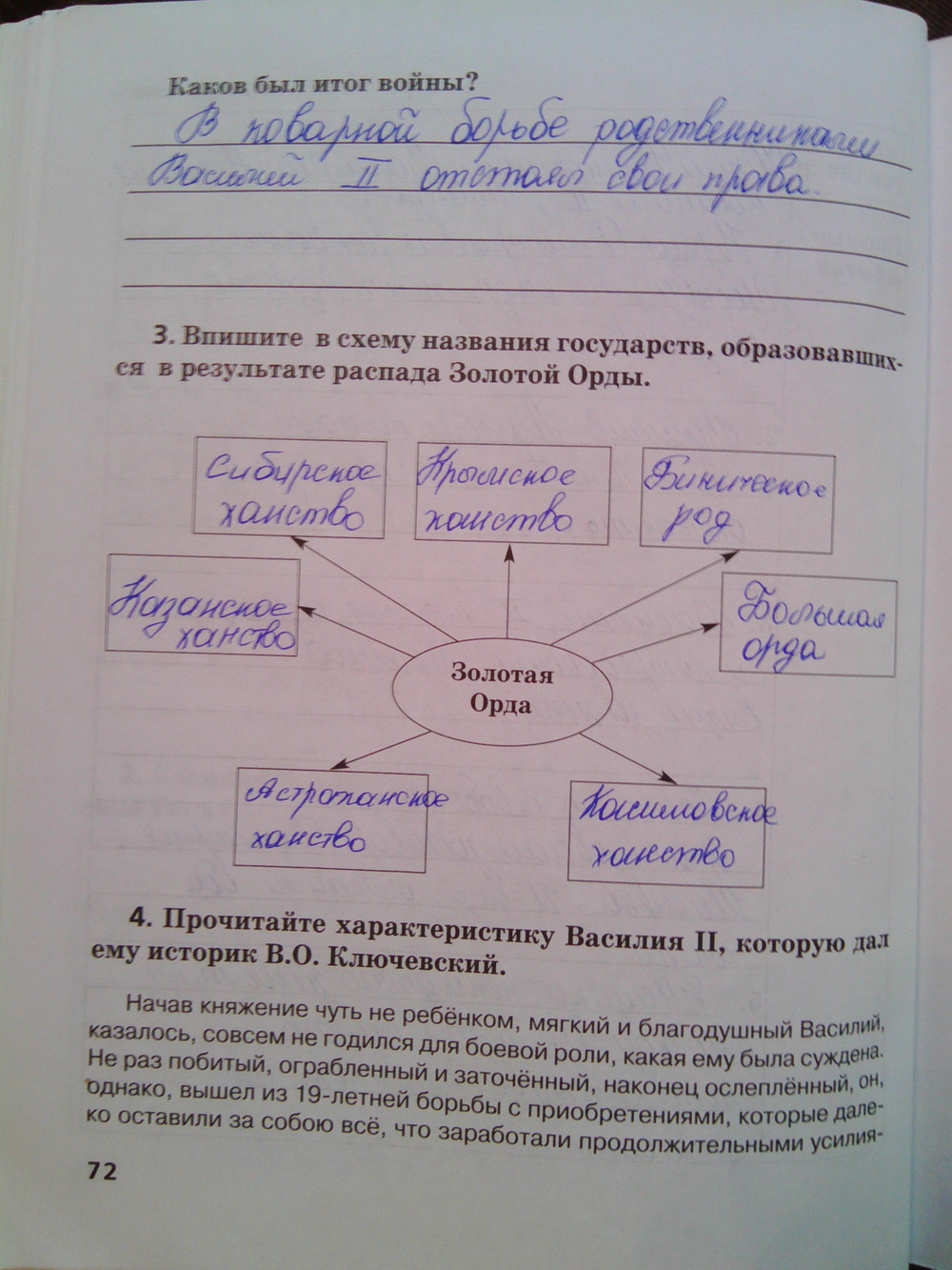История россии 6 класс рабочая тетрадь пчелов