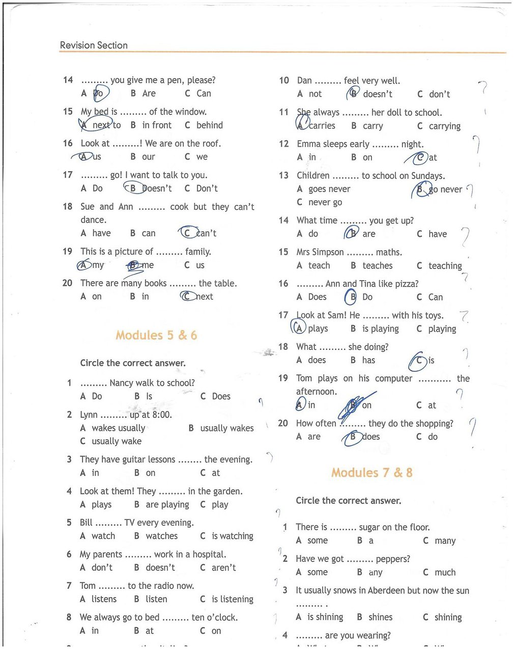 Английский 5 класс стр 78 ответы